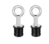 KENBT 2PCS Stainless Steel Handle Rubber Drain Snap Tight Flip Style Hull Live Well Bilge Transom Seawall Marine Boat Accessories,Anti-rust