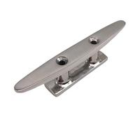 KENBT 316 Stainless Steel Polished Combo Mooring Cleat 2 Hole Hardware Boat Cleats For Marine Boat Deck Rope Tie Yacht,Anti-rust(8inch)