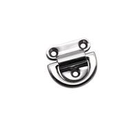 KENBT 6mm D Ring With Plate Folding Pad Eye Deck Lashing Ring Staple Cleat For Marine Yacht Motorboat Boating Accessories,Anti-rust(10mm)