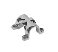 KENBT Stainless Steel 25mm Pipe Clips Cross Fixed Pipe Clampsupport Base Type Double Bolt Thickened Pipe Bracket,Anti-rust(25MM mirror polished)