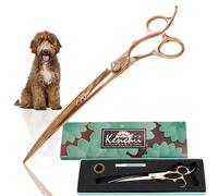 Kenchii Rose Dog Grooming Scissors, 9 Inch Curved Shears, Dog Scissors for Grooming, Ergonomic Design for Comfort and Precision, Heavy Duty, Durable and Sharp