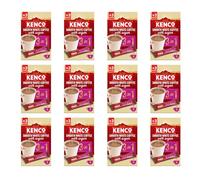 Kenco 3 in 1 Smooth White Instant Coffee with Sugar Sachets x8 (Pack of 12, Total 96 Sachets)