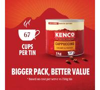 Kenco Cappuccino Instant Coffee 1kg Tin 1kg Pack of 1