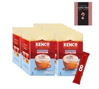 Kenco Cappuccino Unsweetened Instant Coffee Sachets 5x8 Bulk Individually Wrapped Coffee Sachet Gift, Office Drinks, Staff Rooms, Refreshment Perfect Partner with Biscuits & Snacks