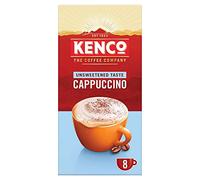 Kenco Cappuccino Unsweetened Instant Coffee Sachets (Pack of 5, Total 40 Sachets)