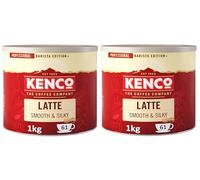 Kenco Latte Instant Coffee Tin 1kg, Smooth & Silky (Pack of 2)