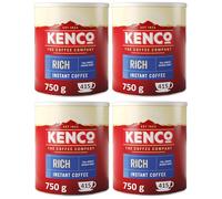 Kenco Rich Instant coffee Tin (Pack of 4, Each 750g, Total 3000g)