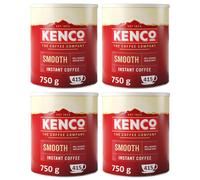 Kenco Smooth Instant Coffee 750g Tin (Pack of 4)