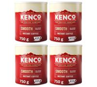 Kenco Smooth Instant Coffee 750g Tin (Pack of 4)