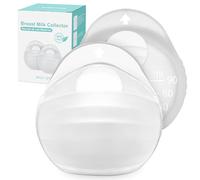 Kencpet Silicone Milk Collector, Wearable Milk Catcher Hands Free Pumping, Passive Breast Milk Shells for Nursing Moms - Breastfeeding Essentials - 3oz/90ml, 2 Count