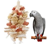 kencunay Bird Toys Parrot Toys Edible Natural Corn Stick and Corn Peel Chewing Toys Suitable for Small and Medium Sized African Grey Parrot, Diamond Parrot, Xuan Feng Parrot, Bird House Hanging Toys