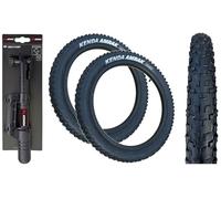 Kenda AMRAK 27.5 x 2.40 BLACK Chunky Mountain Bike TYRES (Pack of 2) + MINI PUMP