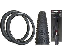 Kenda APTOR 27.5 x 1.95 BLACK Mountain Bike TYRES K-1153 (PACK OF 2) + MINI PUMP