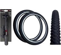 Kenda SMALL BLOCK 8 EIGHT 24 x 1.95 BLACK Mountain Bike TYRES (Pack of 2) + MINI PUMP