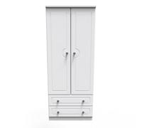 Kendal 2 Door 2 Drawer Wardrobe (Ready Assembled) Ready Assembled 2 U White One Size