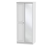 Kendal 2 Door Mirrored Robe (Ready Assembled) Ready Assembled 2 U Off White Large