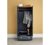 GFW Kendal 2 Door 1 Drawer Wardrobe