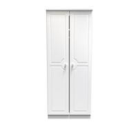 Welcome Furniture Ready Assembled Pembrey 2ft6in Plain Wardrobe - White