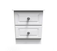 Kendal 2 Drawer Bedside Cabinet In White Ash (Ready Assembled)