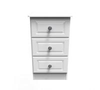Ready Assembled 2 U Kendal 3 Drawer Bedside Cab(Ready Assembled) in Off-White Ready Assembled 2 U Off-White