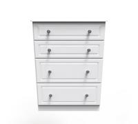 Welcome Furniture Ready Assembled Pembrey 4 Drawer Deep Chest - White
