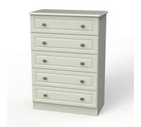 Welcome Furniture Ready Assembled Pembroke 5 Drawer Chest In Kashmir Ash, Brown