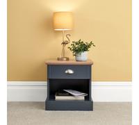 Kendal Bedside Table Blue 1 Shelf 1 Drawer