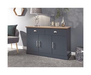 Kendal Large Sideboard Blue 3 Doors 2 Shelves 2 Drawers