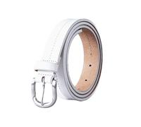 Kendal Leather Belt (White, Large)