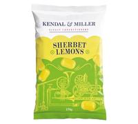 Kendal & Miller Sherbet Lemons 170g | Lemon flavour hard boiled sweets with a sherbet centre | Traditional British Sweet Shop Favourite