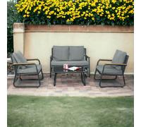 Madefor.Living Kendal modern 4 Piece Garden Lounge Set, Grey