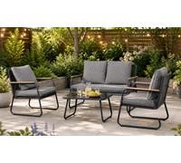 Kendal Modern 4-Piece PE Rattan Effect Garden Sofa Set