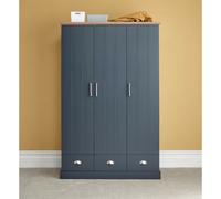 Kendal 3 Door 3 Drawer Wardrobe GFW Blue One Size
