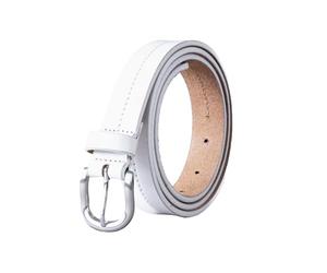 Kendal Women’s Full Grain Leather Belt - Classic Stitch Detail with Brass-Tone Buckle - Genuine Leather Waist Belt for Jeans, Dresses & Everyday Wear