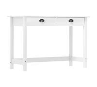 kendal wooden console table with 2 drawers in white