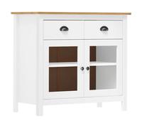 kendal wooden sideboard with 2 doors in white and brown