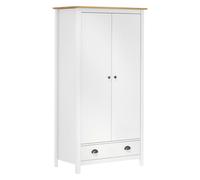 kendal wooden wardrobe with 2 doors in white and brown