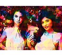 Kendall And Kylie Jenner Star American Model Celebrity Business Media Girl Woman Print Poster Wall Art Picture A4 +