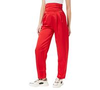KENDALL & KYLIE Women's K&K W HIGH Rise Satin Loose Pants KKW3712005, Bloody RED, XL