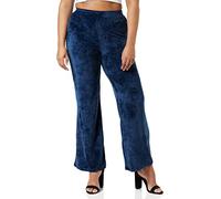 KENDALL & KYLIE Women's K&K W Velour HIGH Rise Flare Pants KKW3711720, Lazuli Blue, L