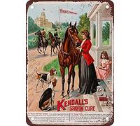 Kendall'S Spavin Cure Tin Sign 8X12 Inches