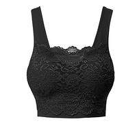 Kendally Bra, Front Criss Cross Bras Side Buckle Lace Sports Bras Wireless Hides Back Fat Bra with Removable Pad Plus Size