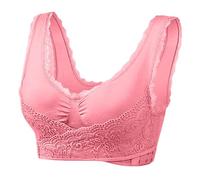 Kendally Bra, Kendally Comfy Corset Bra Front Cross Side Buckle Lace Bras Slim and Shape Bra Front Closure Bras for Women (A Watermelon Red,L)