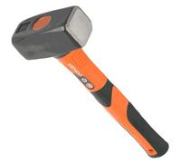 KENDO 2.2lb Heavy Duty Lump Club Hammer,Fibreglass Handle,1kg Sledgehammer,30624