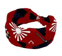 Kendo Red Cool Wide Headbands for Women, Non Slip Sports Hair Bands, Stretchy Head bands, Fahion Wide Headband for Yoga, Workout, Daily