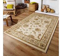 (KENDRA 2330X Cream, 120 x 170 cm) Luxury Traditional Rugs Small Extra Large Hallway Runners Round Circle Mat Rug Living Room Bedroom Moth Resistant Carpet