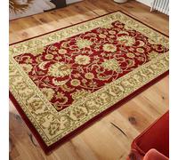 (KENDRA 45M Red, 80 x 140 cm) Luxury Traditional Rugs Small Extra Large Hallway Runners Round Circle Mat Rug Living Room Bedroom Moth Resistant Carpet