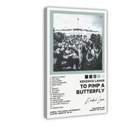 Kendrick Lamar To Pimp A Butterfly Album Cover Poster Canvas Poster Bedroom Decor Landscape Office Room Decor Gift 24x36inch(60x90cm)