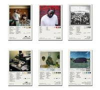 Kendrick Poster Lamar Album Cover Limited Edition Canvas Poster Bedroom Decor Landscape Office Room Decor Gift (Set of 6) Unframed 12x18inch(30x45cm)