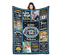 Kendt 12th Birthday Gifts for Boys,Girls,Personalised 12th Birthday Blanket with Photos,12th Birthday Gifts for Kids Son Grandson,12th Birthday Decorations 12 Year Old Birthday Presents